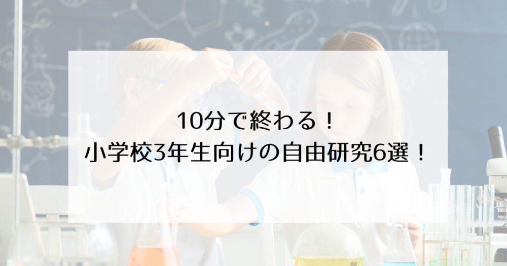 小学校3年生　自由研究　10分